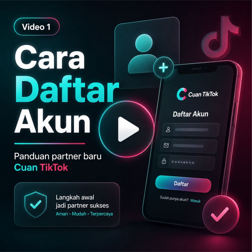 Cara daftar akun Cuan TikTok